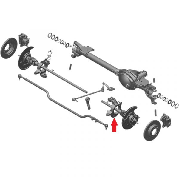 Кулак поворотный Соболь 4WD со втулками лев. без АБС (ПАО "ГАЗ" Оригинал) /23107-2304041/