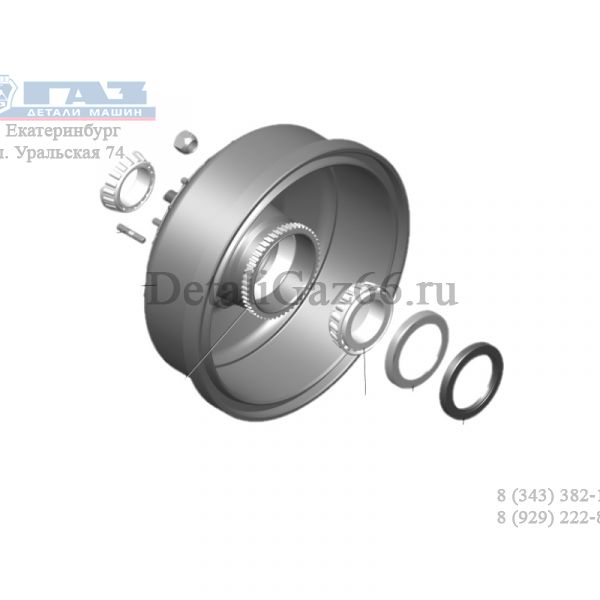 Ступица зад. Соболь в сборе с АБС (ПАО "ГАЗ" Оригинал) /2217-3104006-11/