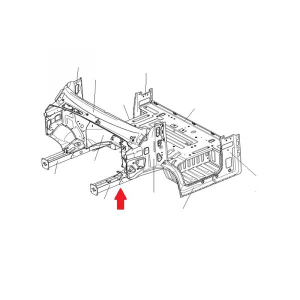 Усилитель лонжерона ГАЗель NEXT левый (ООО "Автомобильный завод "ГАЗ") /А21R23-5101561/