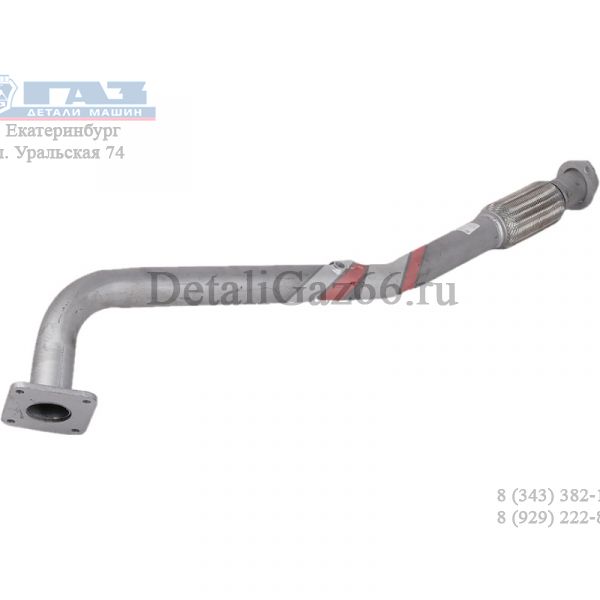 Проставка (заменитель нейтрализатора) ГАЗель бизнес дв. УМЗ-A274 Evotech ЕВРО-4 (с гофрой) (ЮТАС) /2123-00-1206005-030/