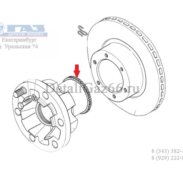 Ротор АБС ГАЗель перед. (ООО "НИЖЕГОРОДСКИЕ МОТОРЫ" ГАЗ Оригинал) /3302-3862051/