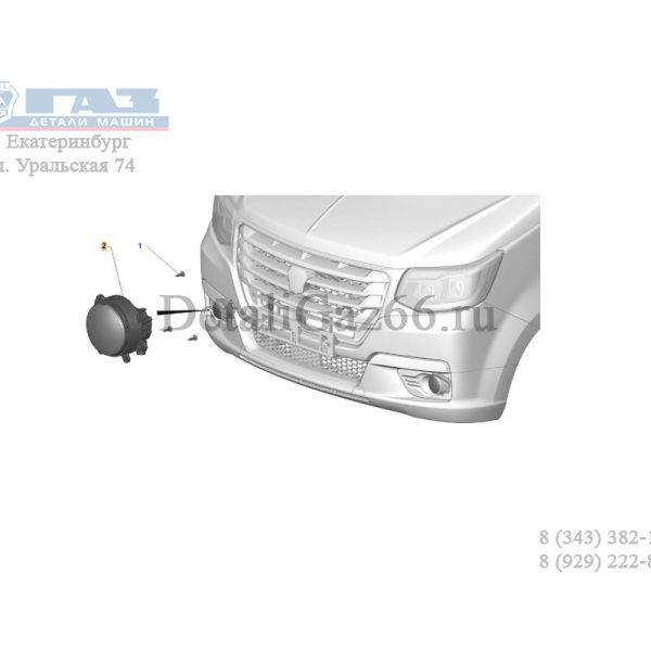 Фара прот.туманная ГАЗель NN (светодиодная) (Руденск  ГАЗ Оригинал) /А31R33.3743010/