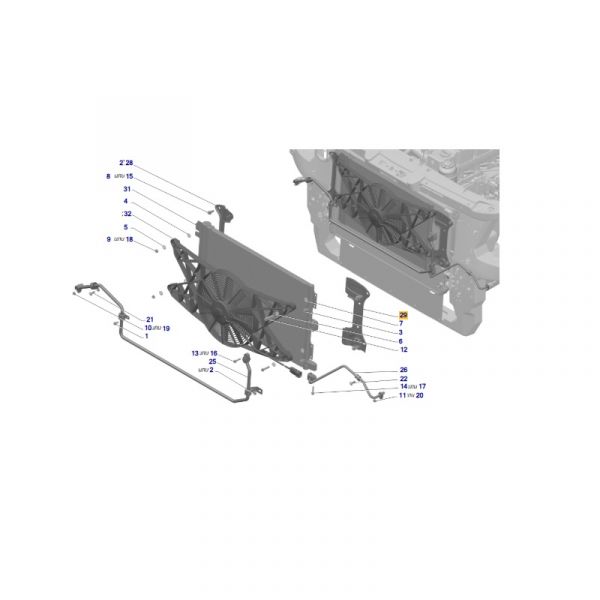 Кронштейн радиатора кондиционера ГАЗель NEXT левый (ПАО "ГАЗ" Оригинал) /A21R22-8112111/