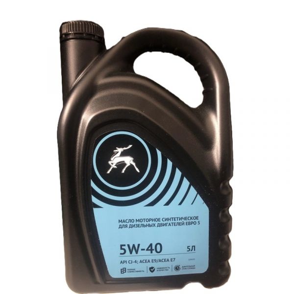 Масло моторное ГАЗ-Оригинал 5W40 дизель Евро-5 CJ-4, дв. серии "G" (5 л) (ООО "ЛЛК-Интернешнл" ГАЗ Оригинал) /7777-2255749/