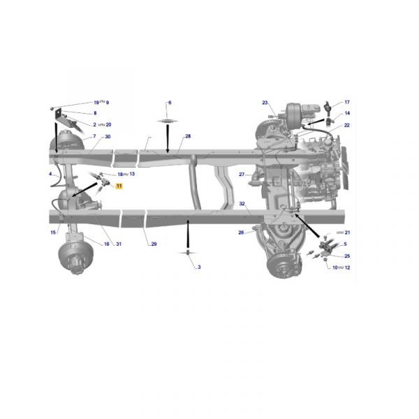 Муфта соединительная заднего тормозного шланга (ПАО "ГАЗ" Оригинал) /3310-3506033/