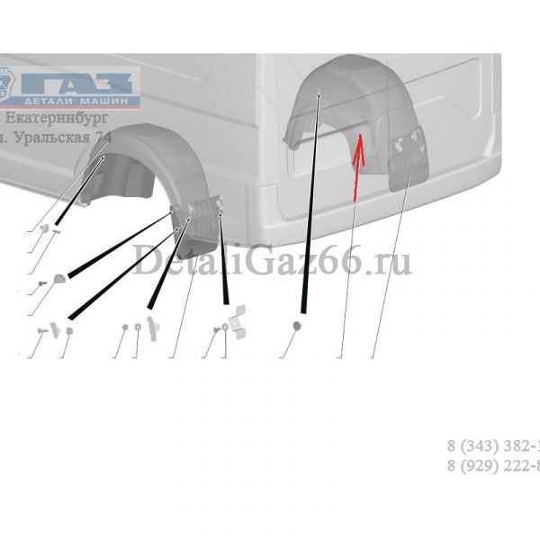 Защита крыла Соболь NN A31S12 прав. (ОАО "Сосновскагропромтехника" ГАЗ Оригинал) /A31S12-8404332/