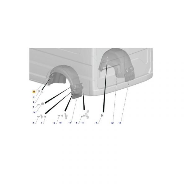 Защита крыла Соболь NN A31S12 лев. (ОАО "Сосновскагропромтехника" ГАЗ Оригинал) /A31S12-8404333/