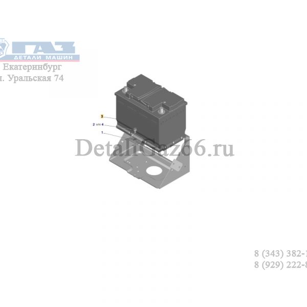 АКБ ГАЗель 75 А/ч, А, о/п (Аккумуляторный завод им.Н.М. Игнатьева - АКОМ  ГАЗ Оригинал) /3302.3703010-50/