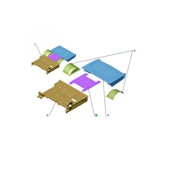 Панель пола ГАЗель-2705 средняя (ООО "Автомобильный завод "ГАЗ") /2705-5100018/