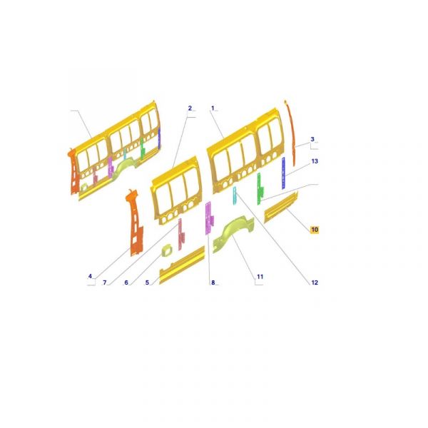 Усилитель боковины ГАЗель-2705 зад. лев. (ПАО "ГАЗ" Оригинал) /3221-5401095-10/