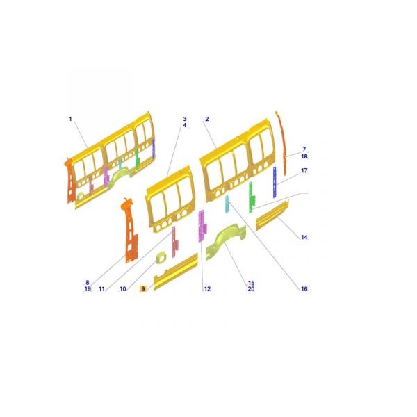 Усилитель боковины ГАЗель-2705 перед. (ПАО "ГАЗ" Оригинал) /2705-5401429/