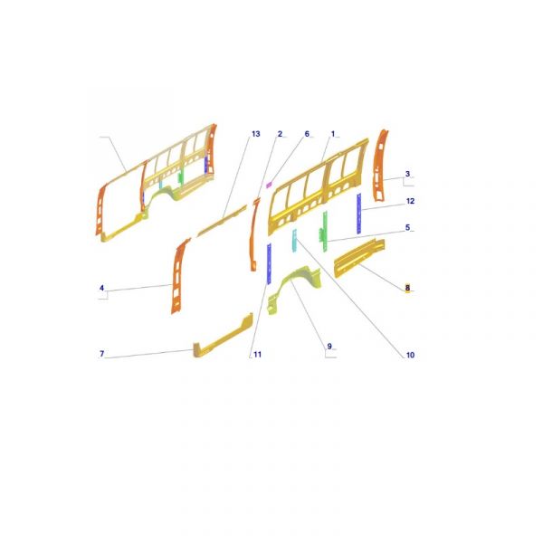 Усилитель боковины ГАЗель-2705 зад. прав. (ПАО "ГАЗ" Оригинал) /3221-5401094-10/