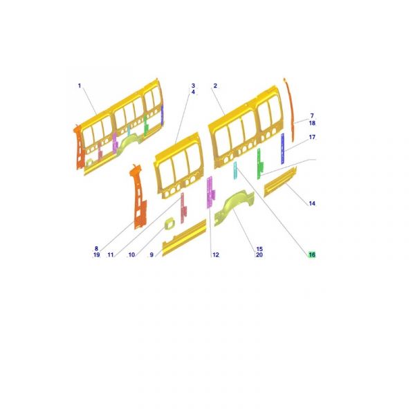 Стойка боковины №4 ГАЗель, Соболь (ПАО "ГАЗ" Оригинал) /3221-5401732/