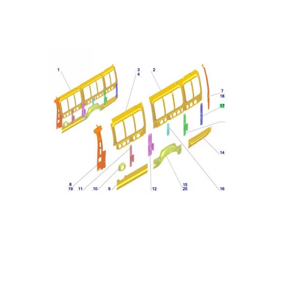 Стойка боковины ГАЗель, Соболь (ПАО "ГАЗ" Оригинал) /3221-5401739/