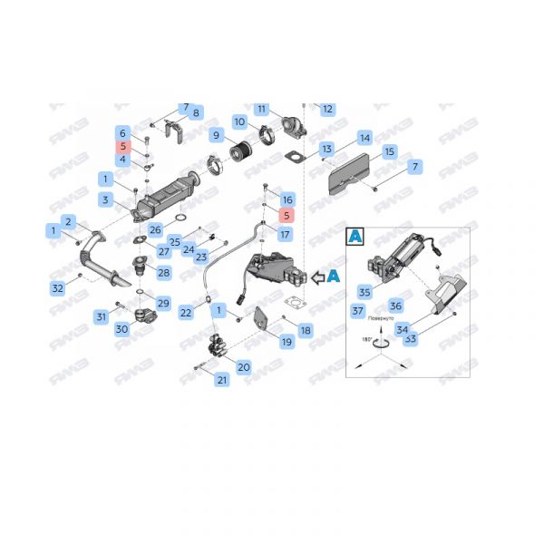 Шайба трубки подвода воздуха дв. ЯМЗ-534 (ПАО "Автодизель" (ЯМЗ)  ЯМЗ) /.8.9419/