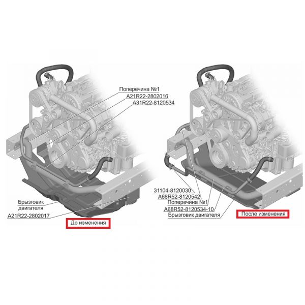 Поперечина рамы № 1 ГАЗель NEXT (Нижегородские Автокомпоненты ООО ГАЗ Оригинал) /А68R52-2801080-20/