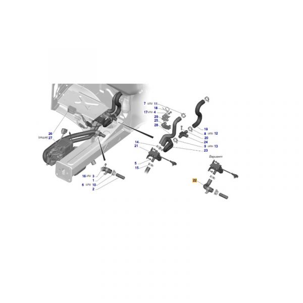 Шланг отопителя (Волгопромтранс  ГАЗ Оригинал) /А31R33-8120038/