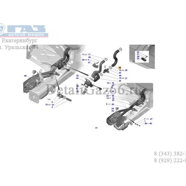 Шланг отопителя (Волгопромтранс  ГАЗ Оригинал) /А21R23-8120048/