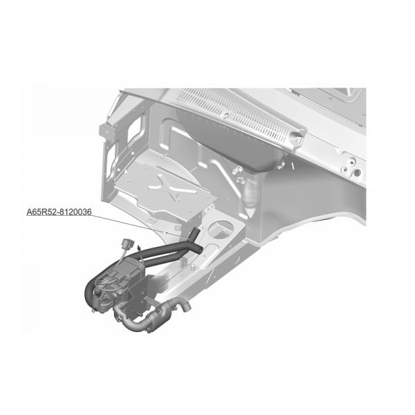 Шланг отопителя для подогревателя (Волгопромтранс  ГАЗ Оригинал) /А65R52-8120036/