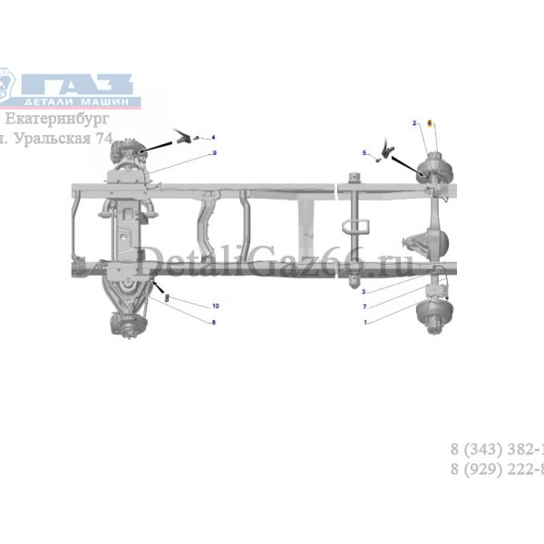 Датчик АБС ГАЗель, Соболь задний правый (SORL ГАЗ Оригинал) /A65R32.3862118/