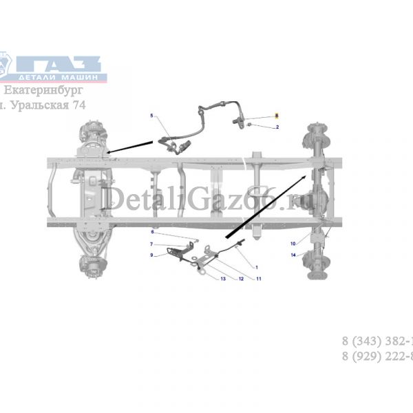 Датчик АБС ГАЗель NEXT передний (SORL ГАЗ Оригинал) /A65R32.3862110/