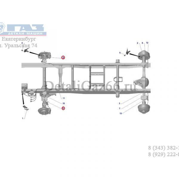 Датчик АБС ГАЗель 4WD, Соболь 4WD передний (SORL ГАЗ Оригинал) /32217.3862054/