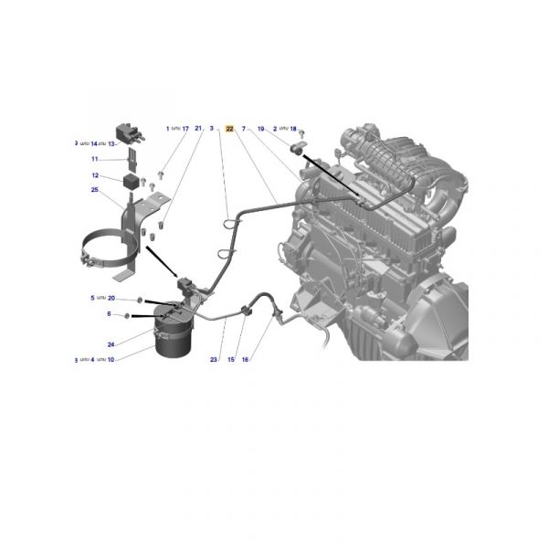 Трубка паропровода адсорбера ГАЗель,Соболь (от коллектора к клапану) (ТИССАН ООО  ГАЗ Оригинал) /А21R23.1164190-10/