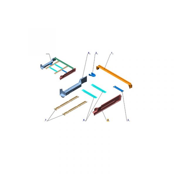 Лонжерон основания пола ГАЗель-2705 передний левый (ПАО "ГАЗ" Оригинал) /2705-5101113/