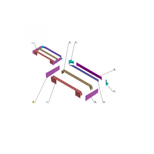 Лонжерон основания пола ГАЗель-2705 передний правый (ПАО "ГАЗ" Оригинал) /2705-5101114/