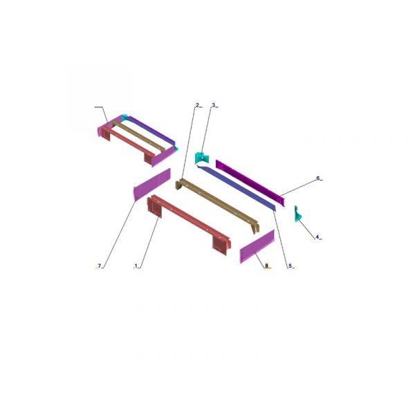 Лонжерон фургона ГАЗель-2705 задний левый (ПАО "ГАЗ" Оригинал) /2705-5101117/