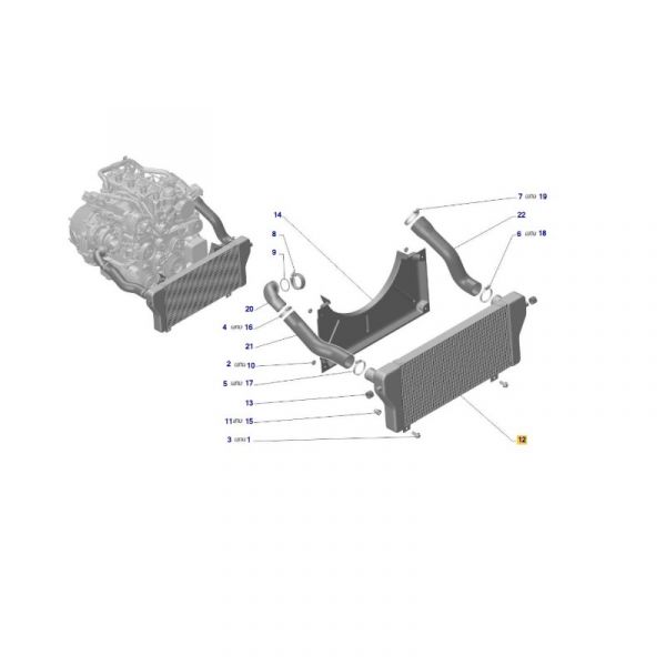 Охладитель наддува (интеркулер) ГАЗель NEXT повышенной эффективности (ОАО "Лихославльский радиаторный завод"  ГАЗ Оригинал) /А21R22.1172012-10/