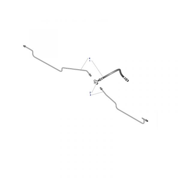 Трубка тормозная ГАЗель зад. лев./прав. тормоза с тройником и шлангом (ООО "Автомобильный завод "ГАЗ") /3302-3506009-20/