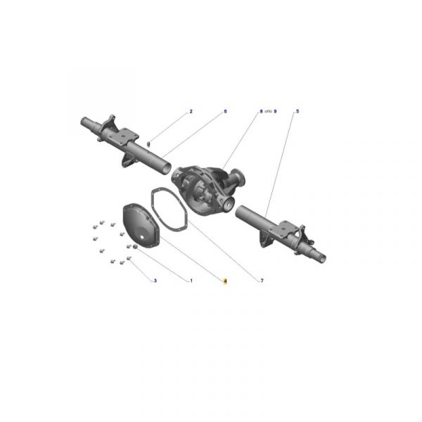 Крышка картера задн. моста ГАЗель NEXT (4.6 т.) (ПАО "ГАЗ" Оригинал) /С41R92-2401013/