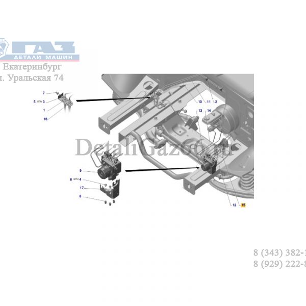 Трубка от гидрорегулятора к шлангу заднего левого контура ГАЗель NEXT (НПО "Автопромагрегат"_г. Нижний_Новгород  ГАЗ Оригинал) /А63R42-3506075/
