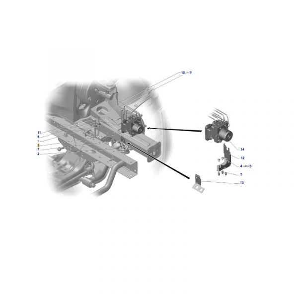 Трубка от гидроагрегата к шлангу заднего правого контура ГАЗель NEXT (НПО "Автопромагрегат"_г. Нижний_Новгород  ГАЗ Оригинал) /А21R23-3506015/