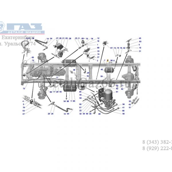 Кронштейн крепления вакуумного баллона передний ГАЗон NEXT (ПАО "ГАЗ" Оригинал) /3307-3513082/