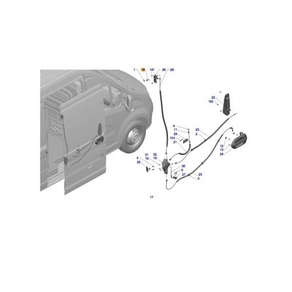Фиксатор дополнительного замка средней сдвижной двери ГАЗель NEXT ЦМФ (ООО "Кикерт Рус" ГАЗ Оригинал) /А31R23-6425114/