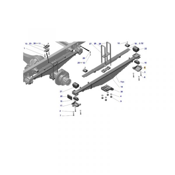 Крышка крепления задней рессоры ГАЗон NEXT задн. (ПАО "ГАЗ" Оригинал) /4301-2912452/