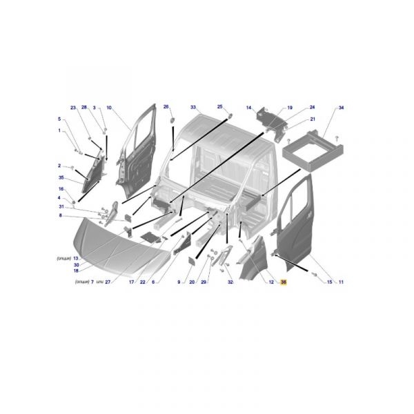 Крыло ГАЗель NEXT NN левое  (ОАО "Сосновскагропромтехника"  ГАЗ Оригинал) /А31R33-8403021/