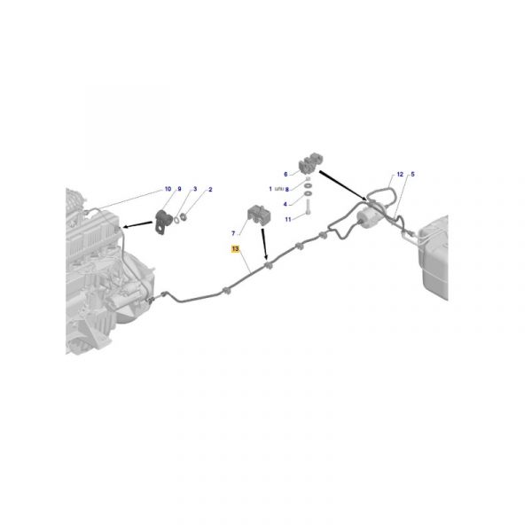 Трубка топливная подачи от фильтра к ДВС ГАЗель NEXT (ЦМФ) дв. A275 Е-5 (ТИССАН ООО  ГАЗ Оригинал) /A63R43.1104085-10/