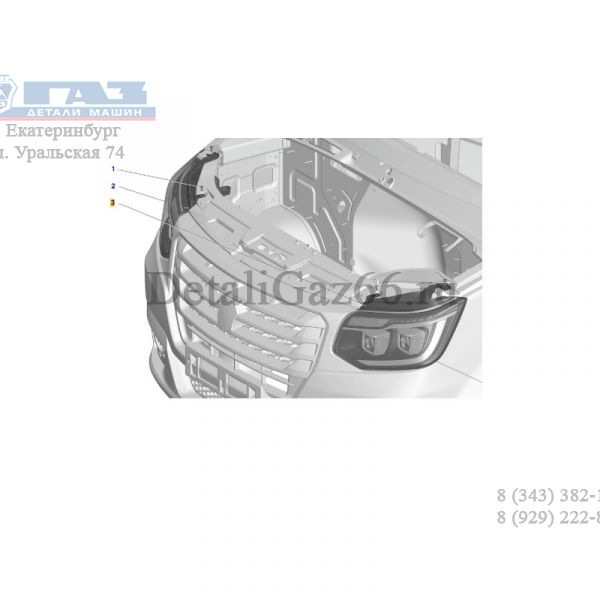 Фара ГАЗель NEXT NN лев. (ООО "Руденск" ГАЗ Оригинал) /А31R33.3711015/