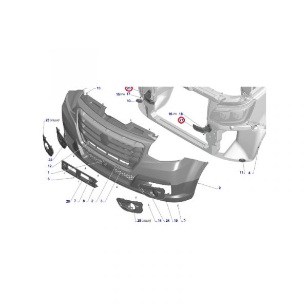 Кронштейн перед. бампера ГАЗель NN (ОАО "Сосновскагропромтехника" ГАЗ Оригинал) /А64R52-2803050/