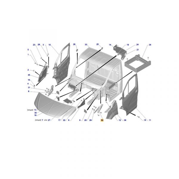 Петля капота ГАЗель NN лев. (ПАО "ГАЗ" Оригинал) /А64R52-8407013/
