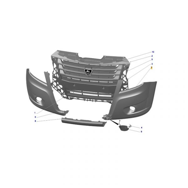 Боковина переднего бампера ГАЗель NEXT под п/ф лев. (ООО "Пластимат"  ГАЗ Оригинал) /А21R23-2803018-10/