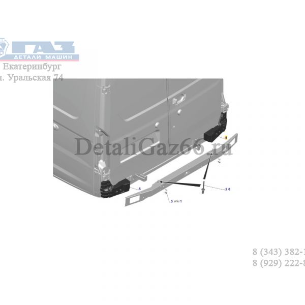 Вкладыш заднего бампера правый ГАЗель NEXT ЦМФ (КНАУФ ПЕНОПЛАСТ, Колпино  ГАЗ Оригинал) /А31R23-2804242/