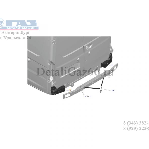 Вкладыш заднего бампера левый ГАЗель NEXT ЦМФ (КНАУФ ПЕНОПЛАСТ, Колпино  ГАЗ Оригинал) /А31R23-2804243/