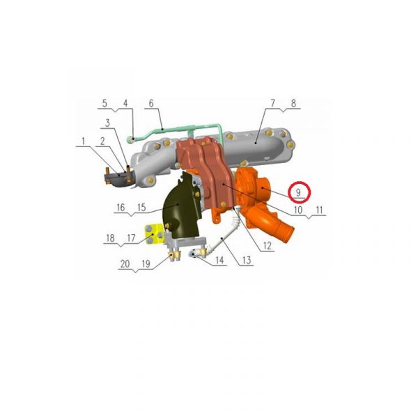 Турбокомпрессор дв. серии "G" (ПЛАТФОРМА А АО ГАЗ Оригинал) /.РSН0009295.РК/