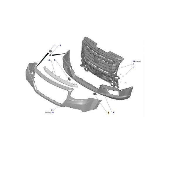 Заглушка бампера переднего левая ГАЗель NEXT NN (ОАО "Сосновскагропромтехника" ГАЗ Оригинал) /А64R52-2803181/