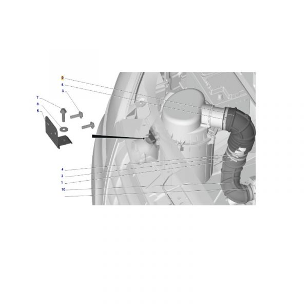 Шланг возд. фильтра ГАЗель NEXT, NN дв. серии "G" от фильтра (ООО "ГОММА ЛАЙН" ГАЗ Оригинал) /А21R22-1109192-40/