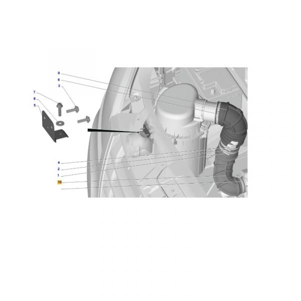 Шланг возд. фильтра ГАЗель NEXT, NN дв. серии "G" к турбине (ООО "ГОММА ЛАЙН" ГАЗ Оригинал) /А21R22-1109300-10/